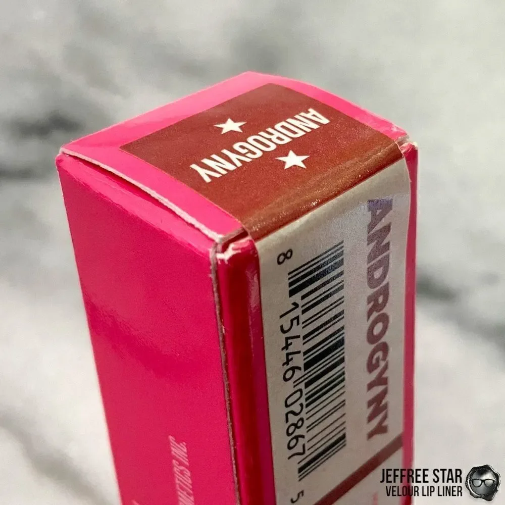 JEFFREE STAR VELOUR LIP LINER PENCIL IN ANDROGYNY DIRTY PLUM MAUVE FULL SIZE NEW - Picture 2 of 14